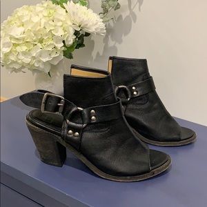 Frye Harness Open Toe Booties